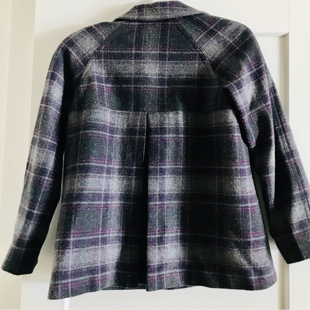 Pendleton Purple Gray Plaid Wool Button Down Jack… - image 2